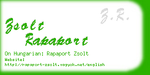 zsolt rapaport business card